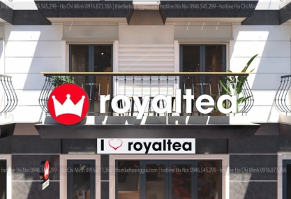 Thiết kế quán trà sữa royaltea – chị Trang, Tây Ninh